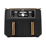 Ninja Foodi MAX Dual Zone Heißluftfritteuse, 9,5L Airfryer, 2 Fächer, mit Zange, Antihaftbeschichtung,...